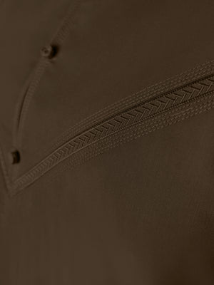 Premium Emirati Thobe — Dark Brown