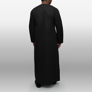 Premium Emirati Thobe — Black