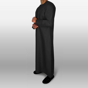 Premium Emirati Thobe — Black