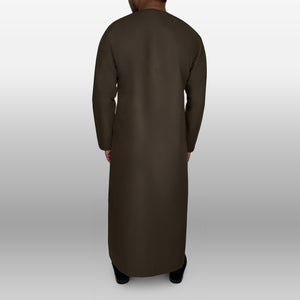 Premium Emirati Thobe — Dark Brown
