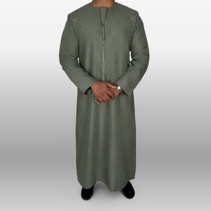 Premium Emirati Thobe — Grey