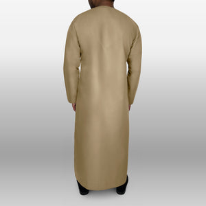 Premium Emirati Thobe — Khaki