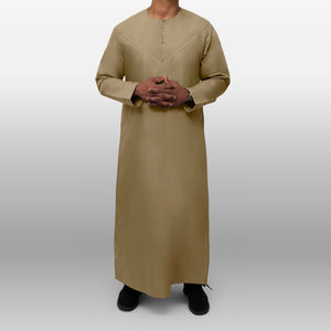 Premium Emirati Thobe — Khaki