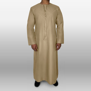 Premium Emirati Thobe — Khaki