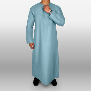Premium Emirati Thobe — Light Blue