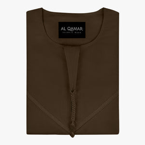 Premium Emirati Thobe — Dark Brown