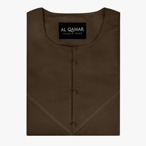 Premium Emirati Thobe — Dark Brown