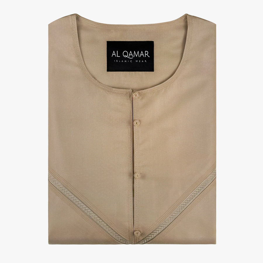 Premium Emirati Thobe — Khaki