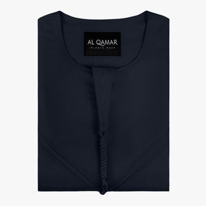 Premium Emirati Thobe — Navy Blue