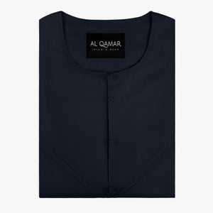 Premium Emirati Thobe — Navy Blue