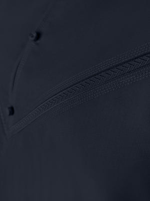 Premium Emirati Thobe — Navy Blue