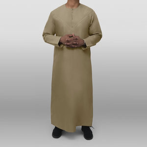 Premium Emirati Thobe — Khaki