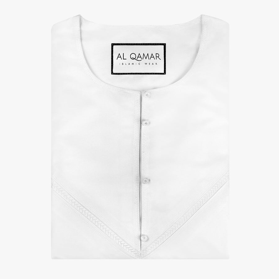 Premium Emirati Thobe — White